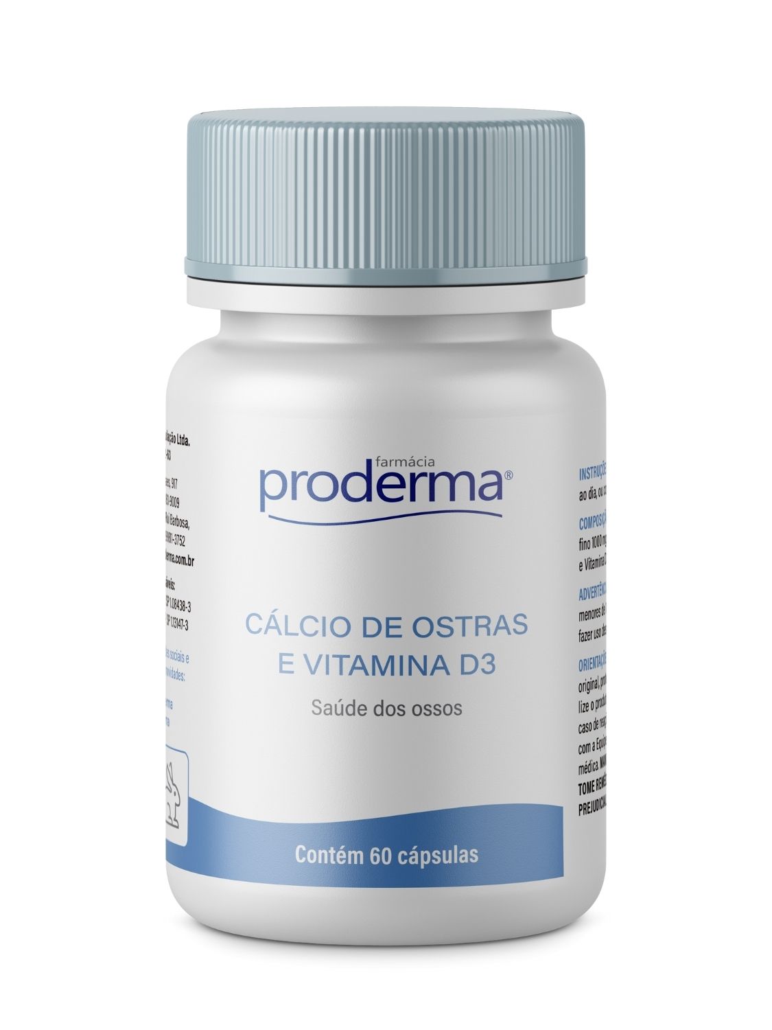 Cálcio de Ostras 1000mg e Vitamina D3 400UI 60Cps.