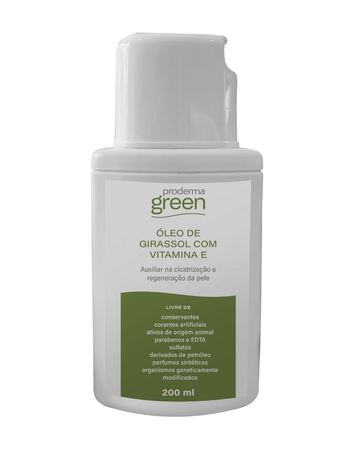 Óleo de Girassol com vitamina E Proderma Green 200ml