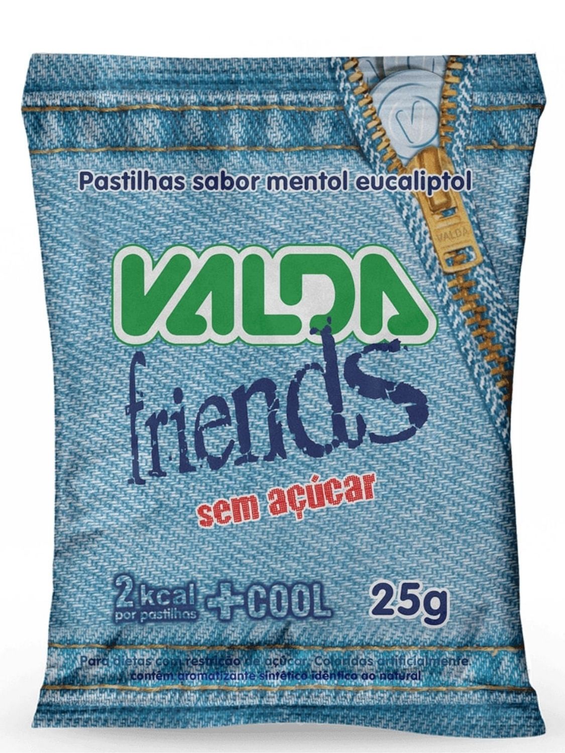 Pastilhas Valda Friends Menta sache 25 gramas